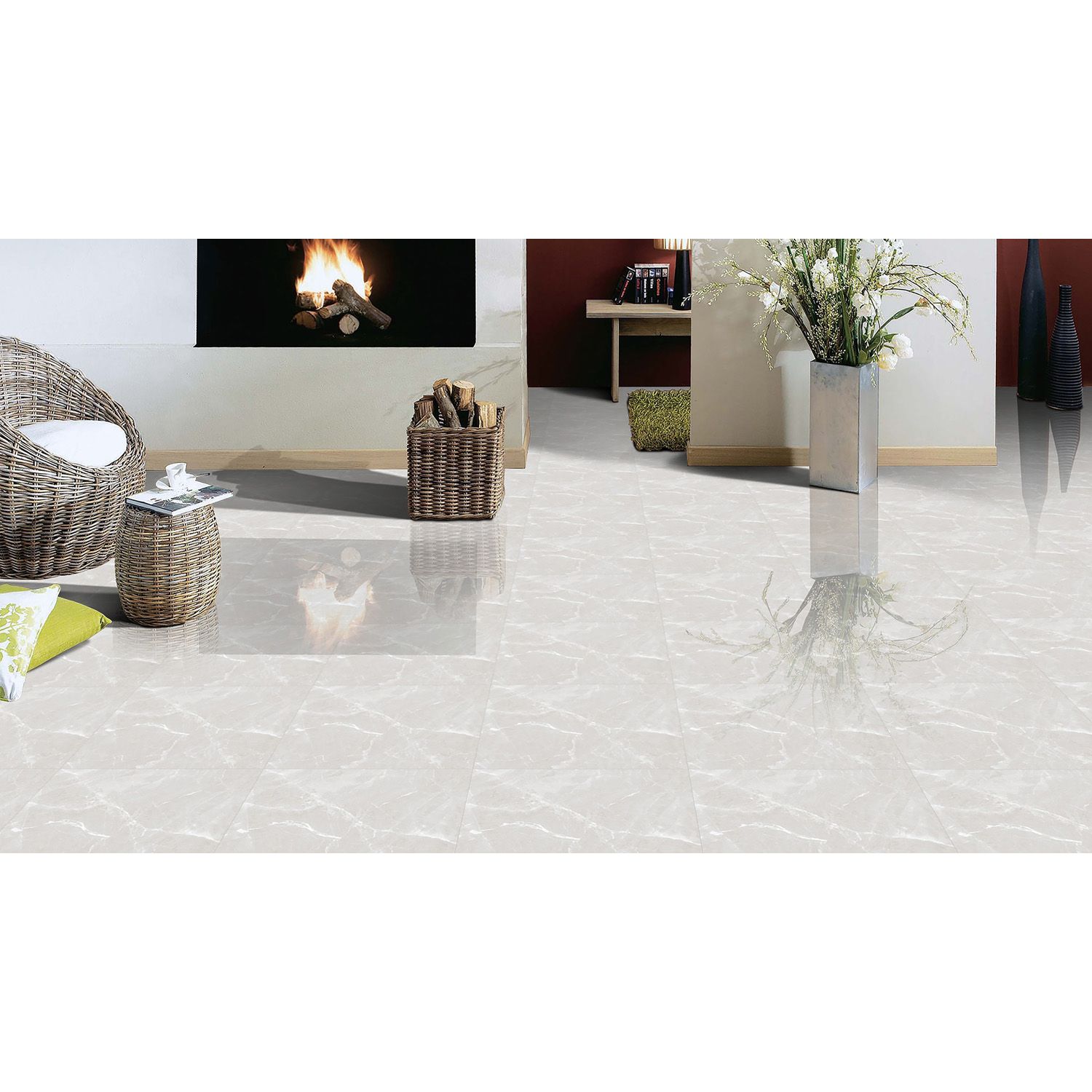 Керамогранит Azario (Азарио) Smokey Grey Glossy 60х60 см, P106082160G