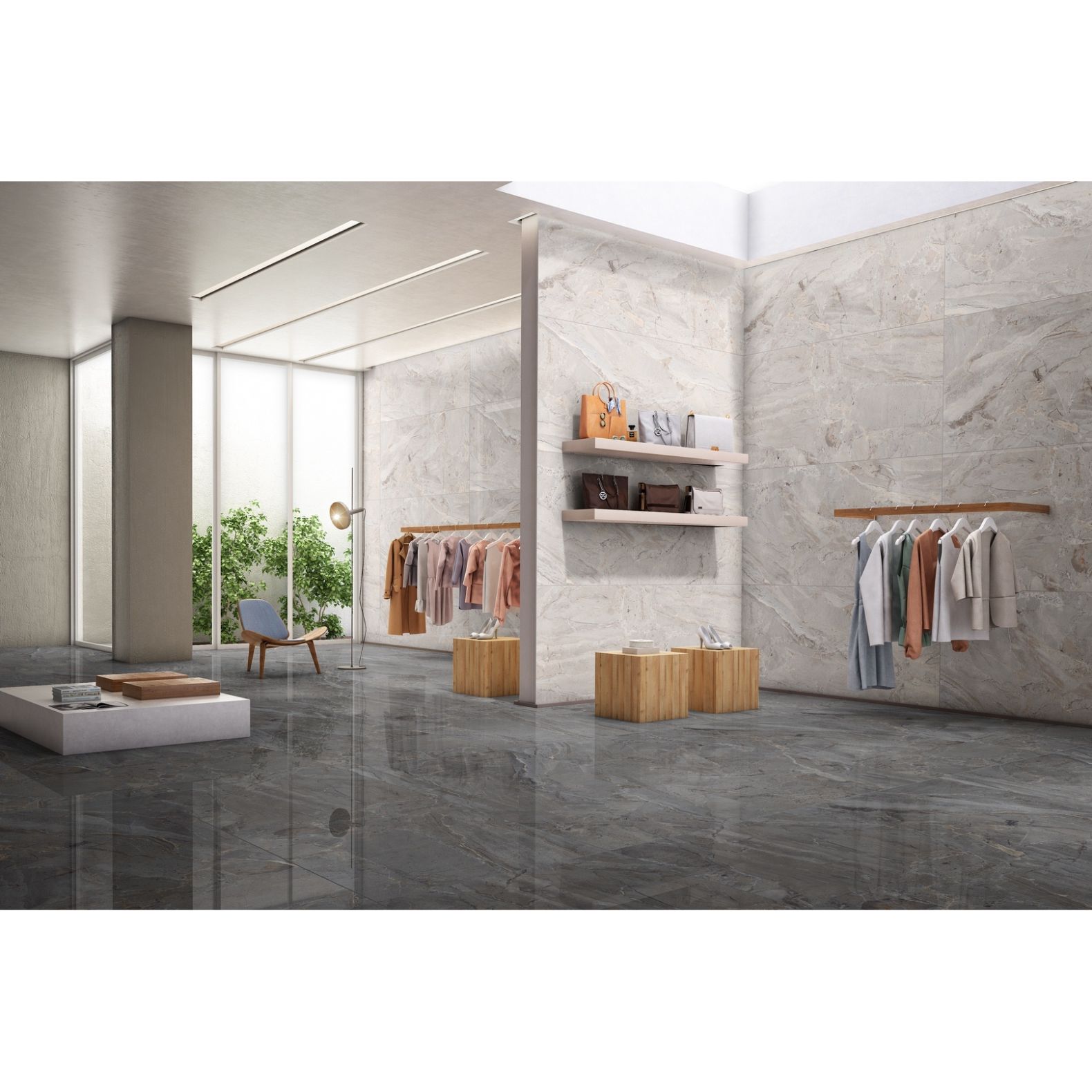 Керамогранит Azario (Азарио) Elegant Gris Glossy 80х160 см , P231123005G