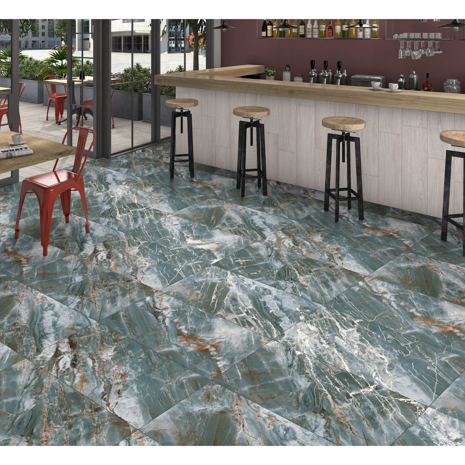 Керамогранит Modern Tile Fine Teal 60x120 Carving