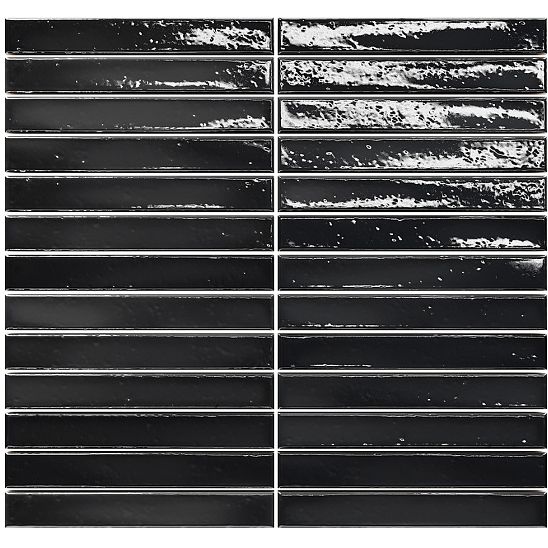 Мозаика Amadis Fine Tiles (Амадис) (Амадис Файн Тайлс) Short Stick Azabache 29.2x29.5 см (элемент 2х15 см)