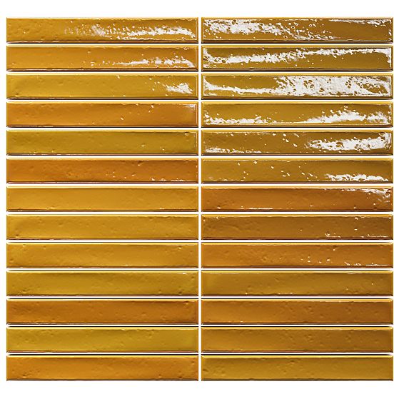 Мозаика Amadis Fine Tiles (Амадис) (Амадис Файн Тайлс) Short Stick Mustard Crackle 29.2x29.5 см (элемент 2х15 см)