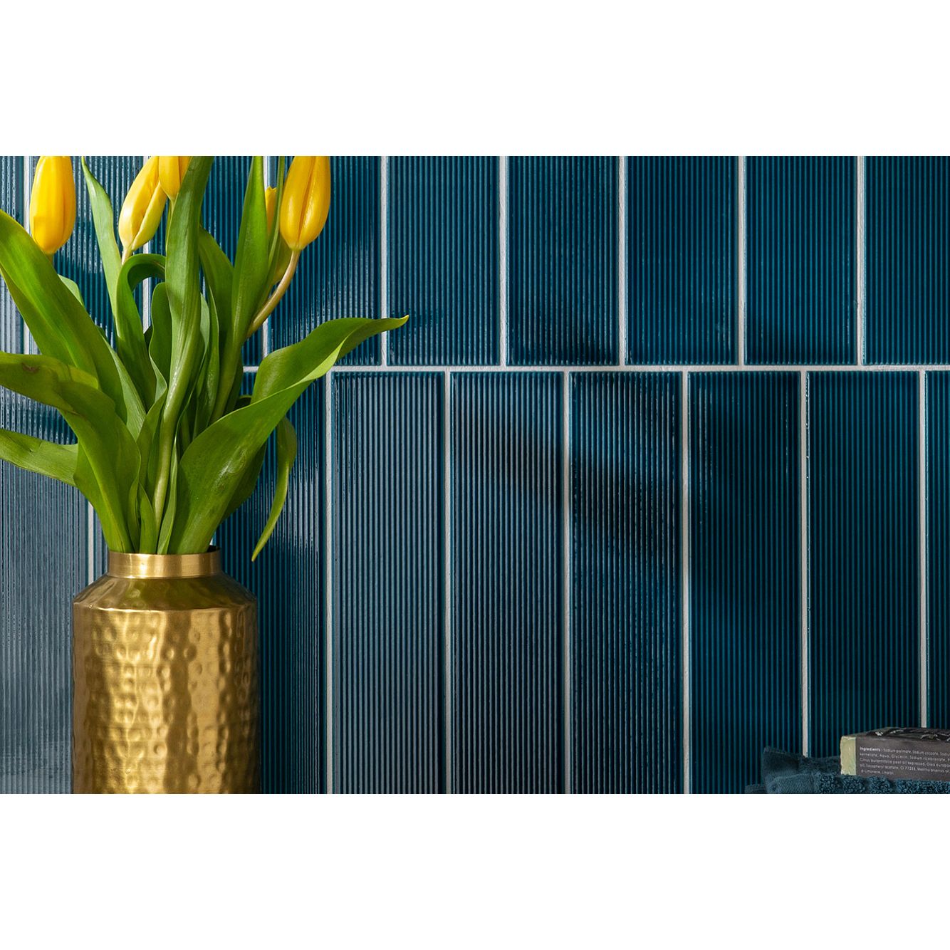Настенная плитка Amadis Fine Tiles (Амадис) (Амадис Файн Тайлс) Stripes Cobalto Crackle 6.5x26.1 см