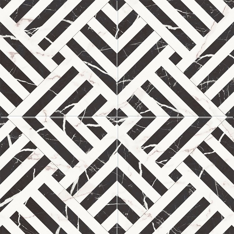 Керамогранит Etili Seramik (Этили Серамик) Apollon Charcoal Black Pre-Cut 45x45 см