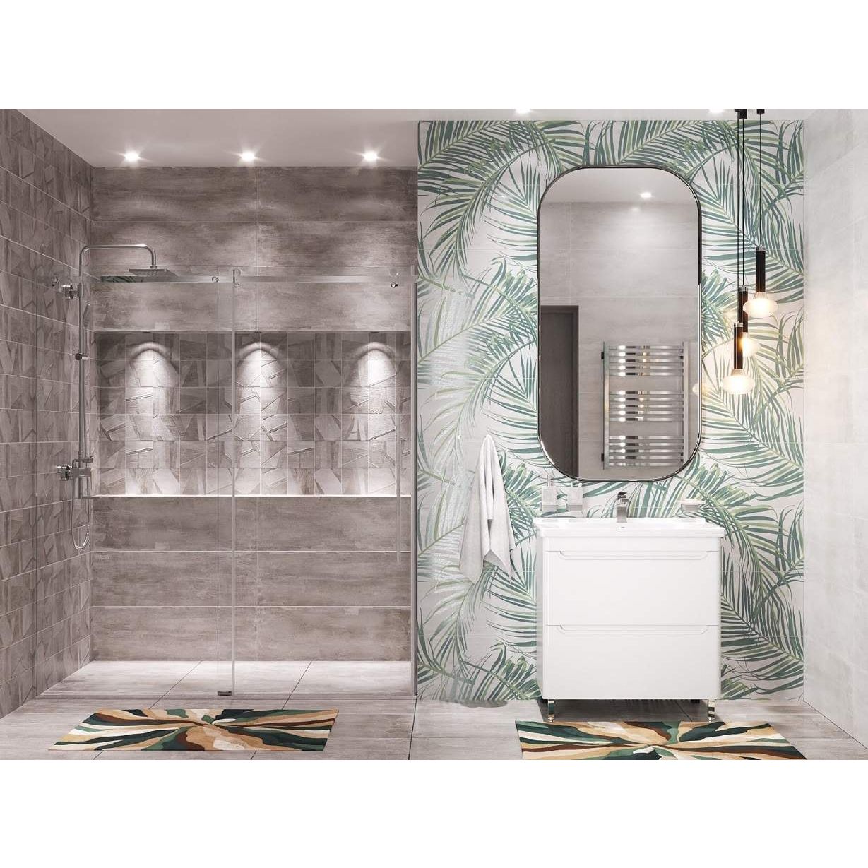 Настенная плитка Cube Ceramica (Куб Керамика) Craft Dark матовая 30x90 см