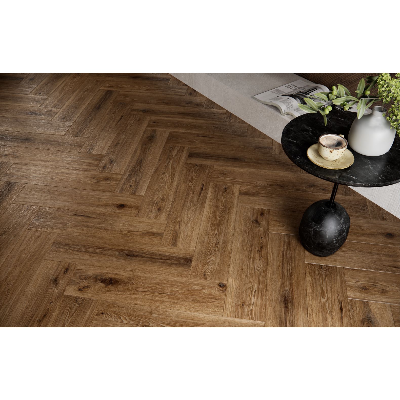 Керамогранит Eurotile Rus (Евротаил Рус) Wood GP Brown 14,7x59,4 см, 01-00133232
