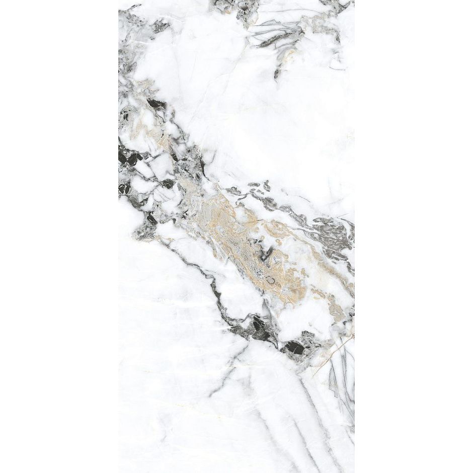 Керамогранит Basconi Home (Баскони Хоме) Bianco Gold Full Body-2 Polished Белый 60x120x0.8 см, BHW-0035-2