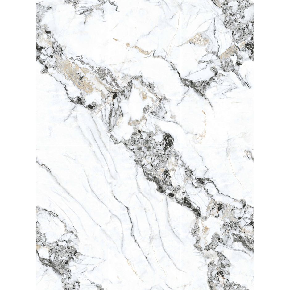 Керамогранит Basconi Home (Баскони Хоме) Bianco Gold Full Body-5 Polished Белый 60x120x0.8 см, BHW-0035-5