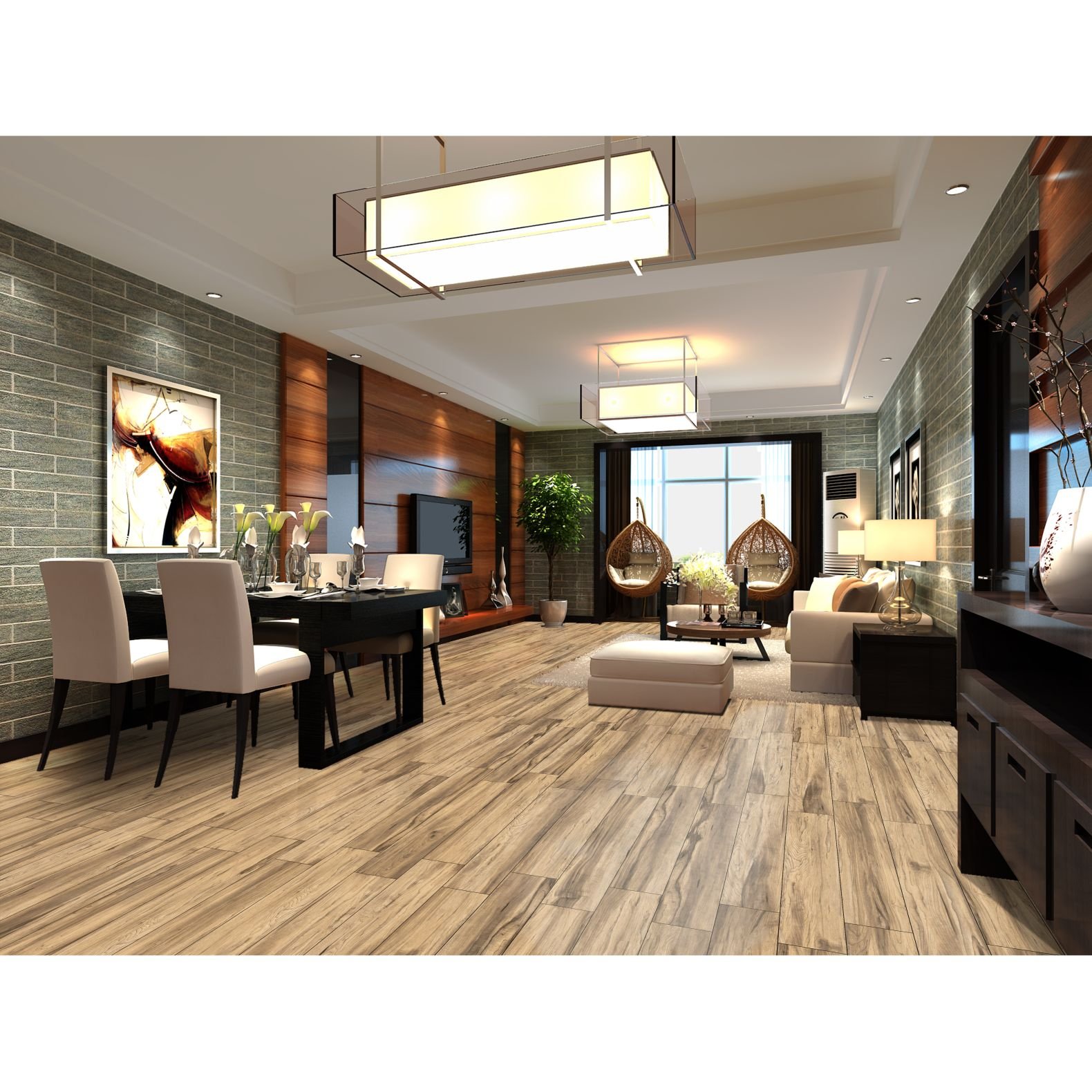 Керамогранит Basconi Home (Баскони Хоме) Elm Коричневый 20х120 см BHD-2005