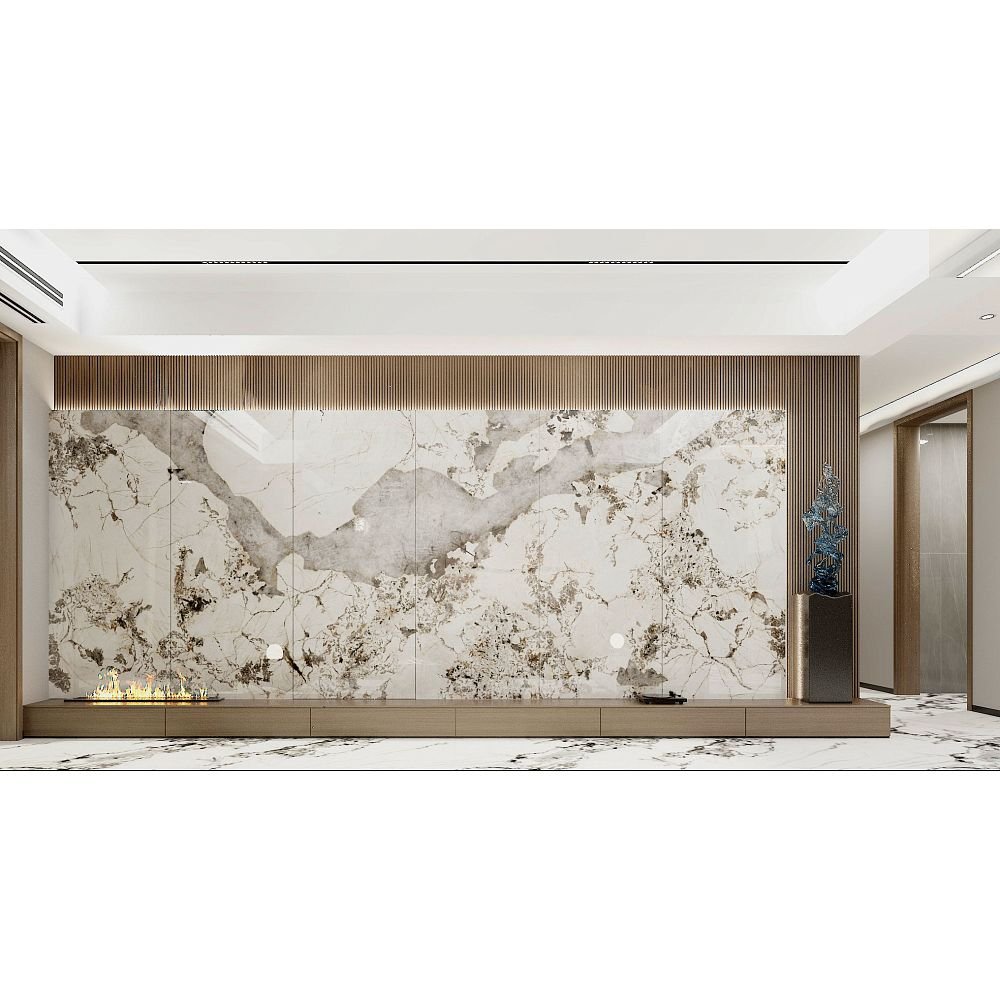 Керамогранит Basconi Home (Баскони Хоме) Rossana Star Белый 120х300 см BHK-4001