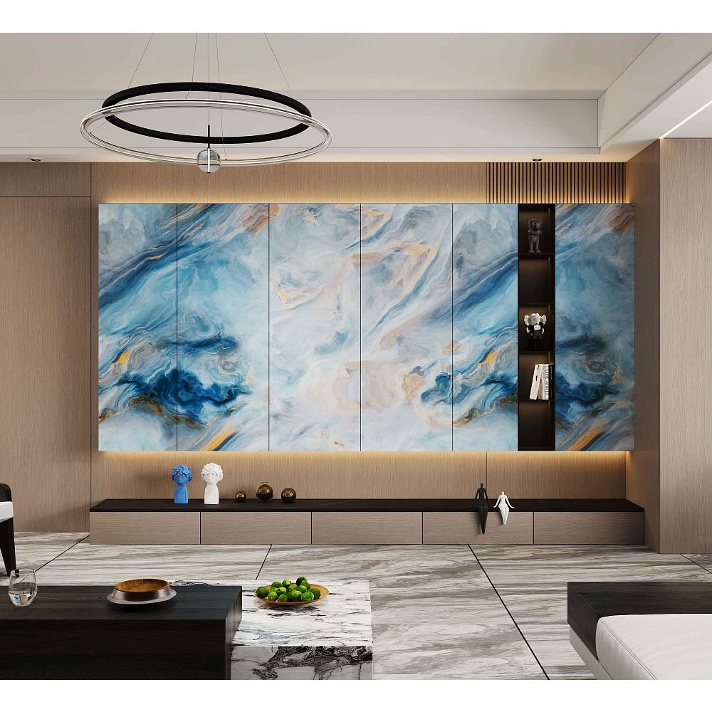 Керамогранит Basconi Home (Баскони Хоме) Hypnos Royal Голубой 120х300 см BHK-4010