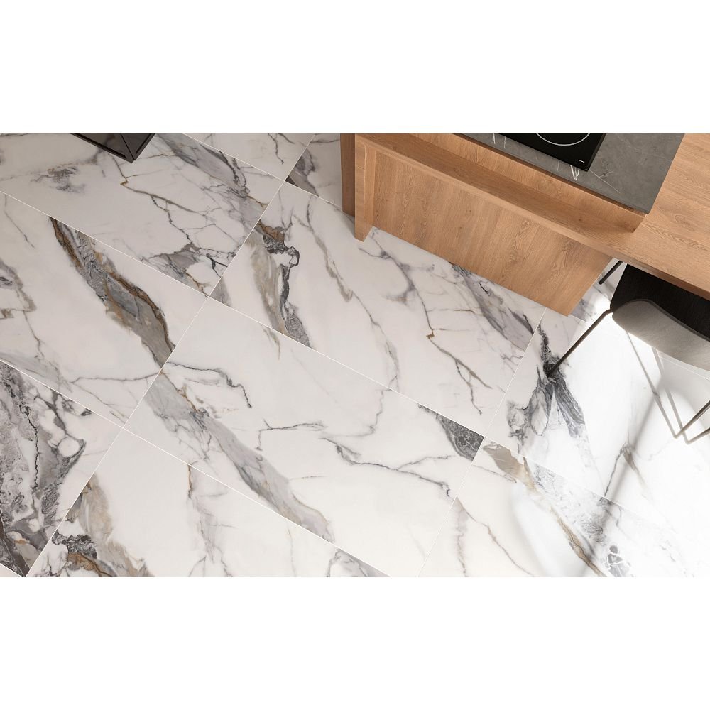 Керамогранит Basconi Home (Баскони Хоме) Calacatta Gold Серый 60х120 см BHM-5002