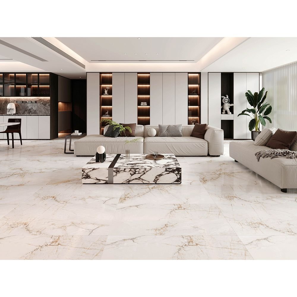 Керамогранит Basconi Home (Баскони Хоме) Gemstone Full Body Polished Бежевый 60x120 см BHW-0048