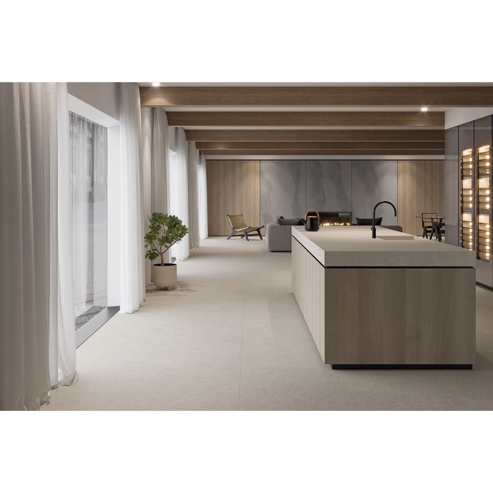 Керамогранит Inalco (Иналко) Ananda Blanco Arenada 150х320/0.6 см