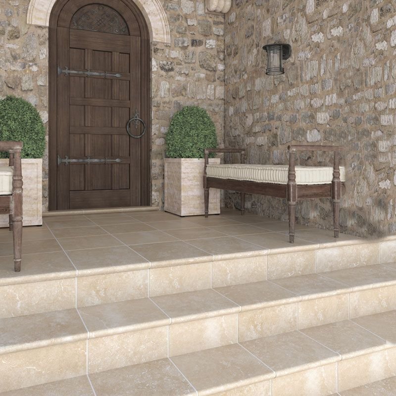 Угловая ступень Exagres (Ексагрес) Cartabon Stone Ocre 33х33х4 см С0005518