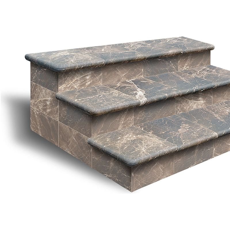 Фронтальная ступень Exagres (Ексагрес) Peldano Nevada Emperador 33х33х4 см С0005530