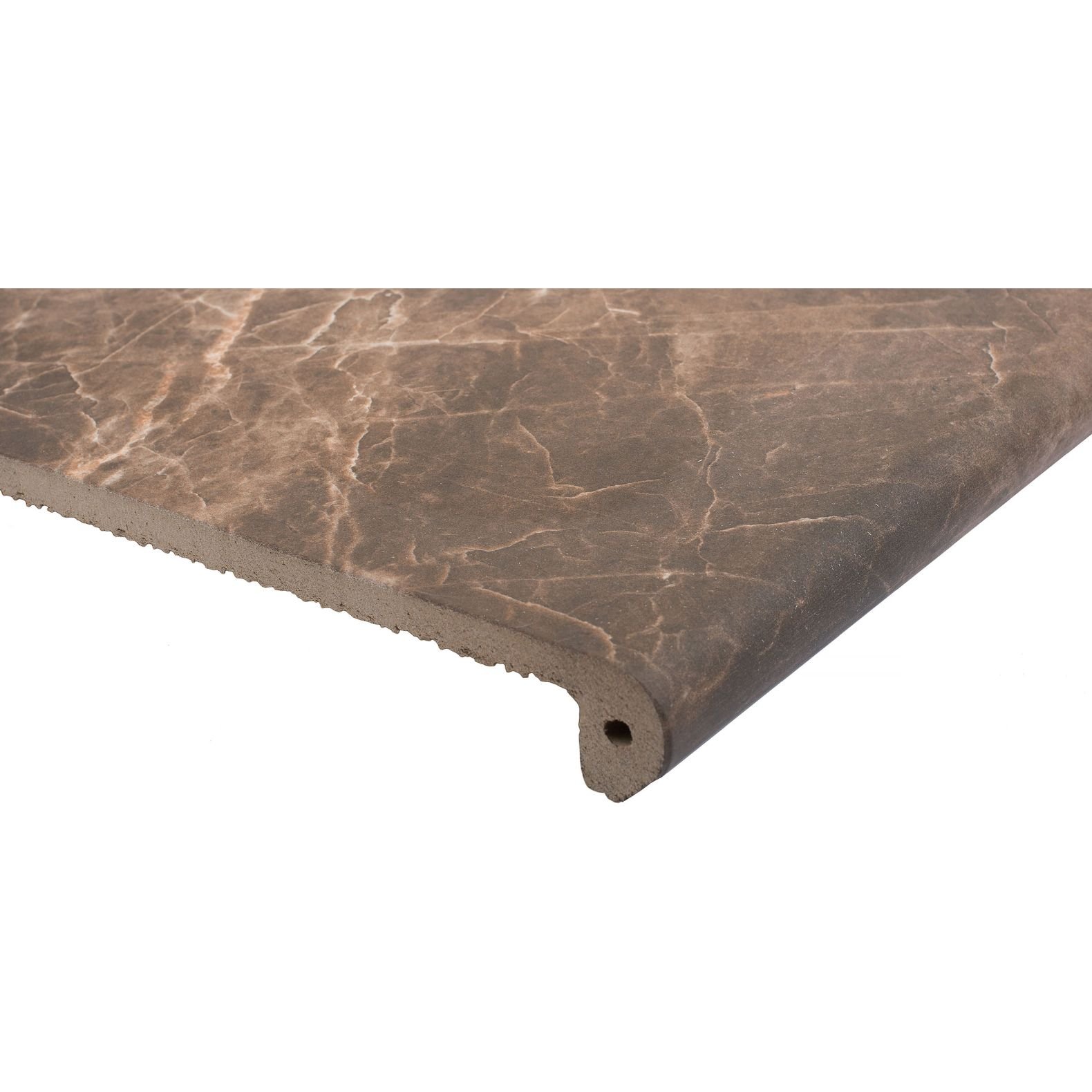 Фронтальная ступень Exagres (Ексагрес) Peldano Nevada Emperador 33х33х4 см С0005530