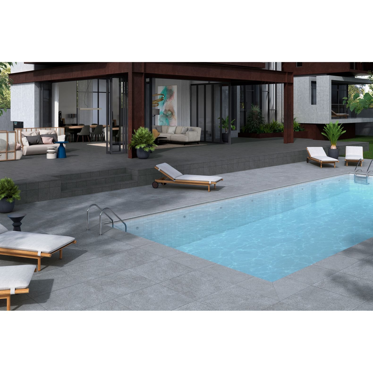 Фронтальная ступень Exagres (Ексагрес) Peldano Retro Milan Cris Antislip 33х33х3 см С0004022