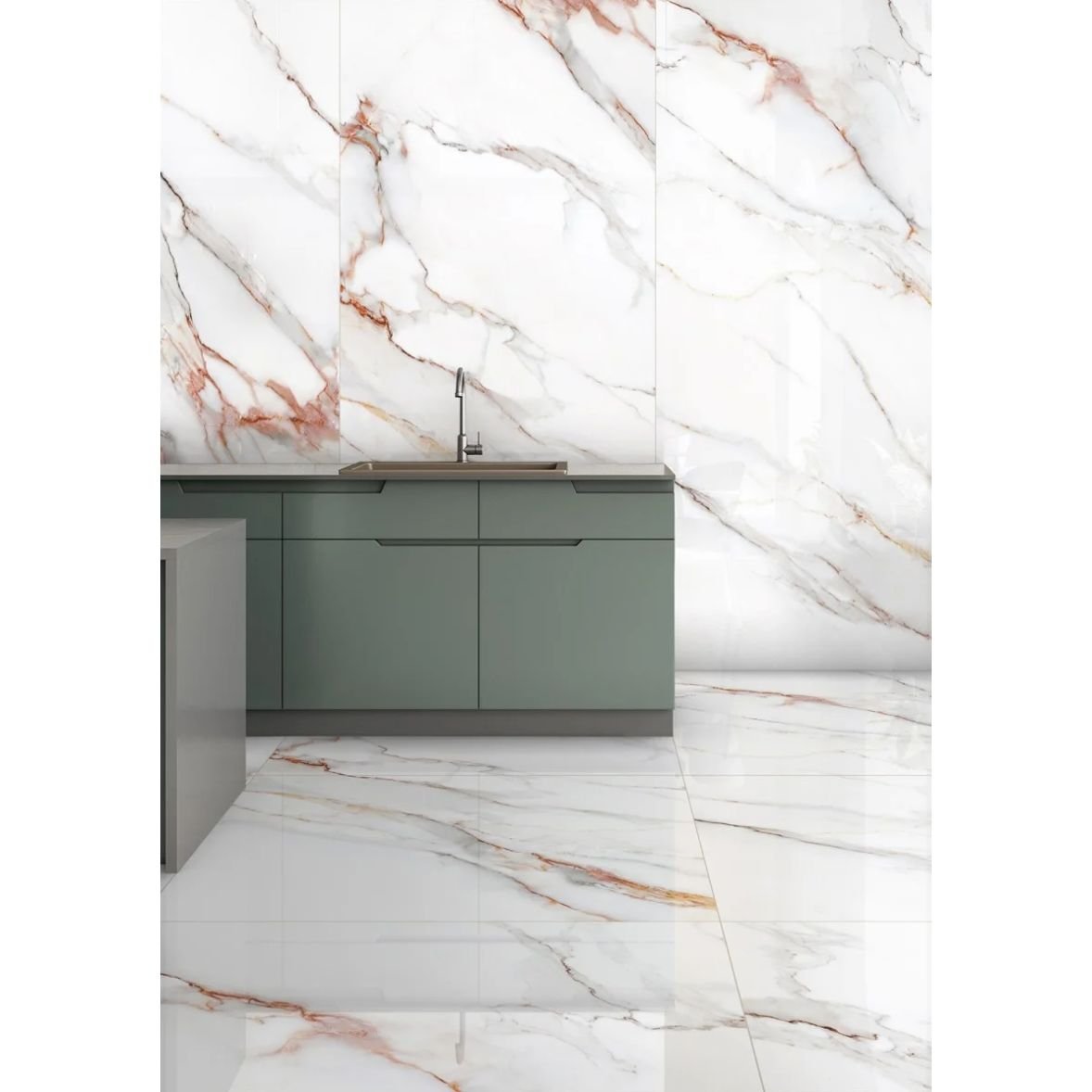Слэб керамический Staro (Старо) Slabs Polished Beldia Bianco Elegance 120х280 см С0005677