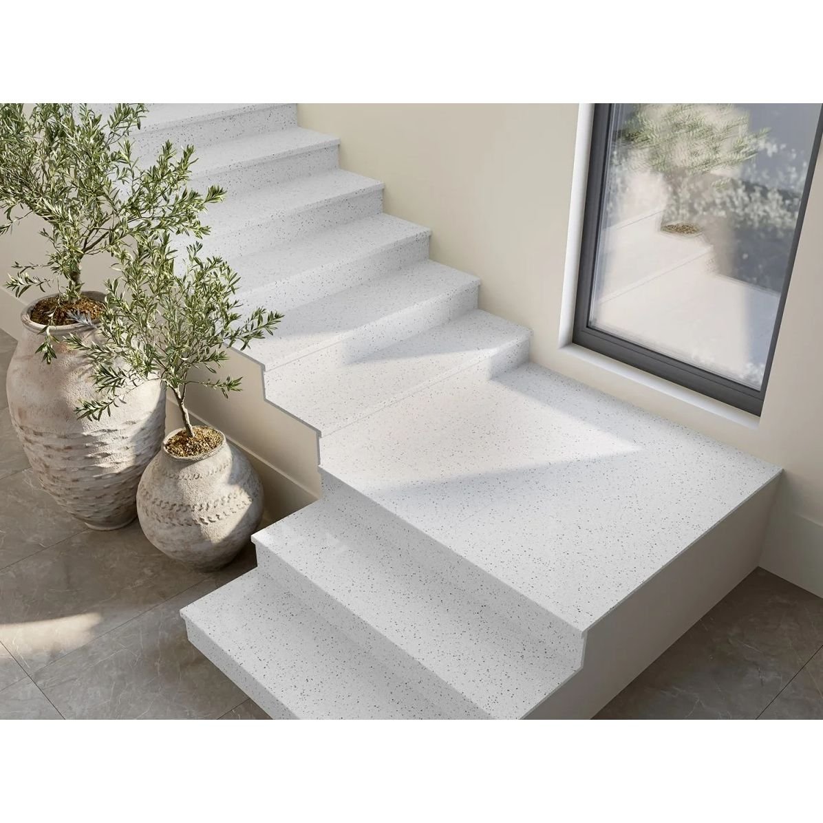 Слэб керамический Staro (Старо) Tech Polished Gravel Blanco 80х240 см С0004947