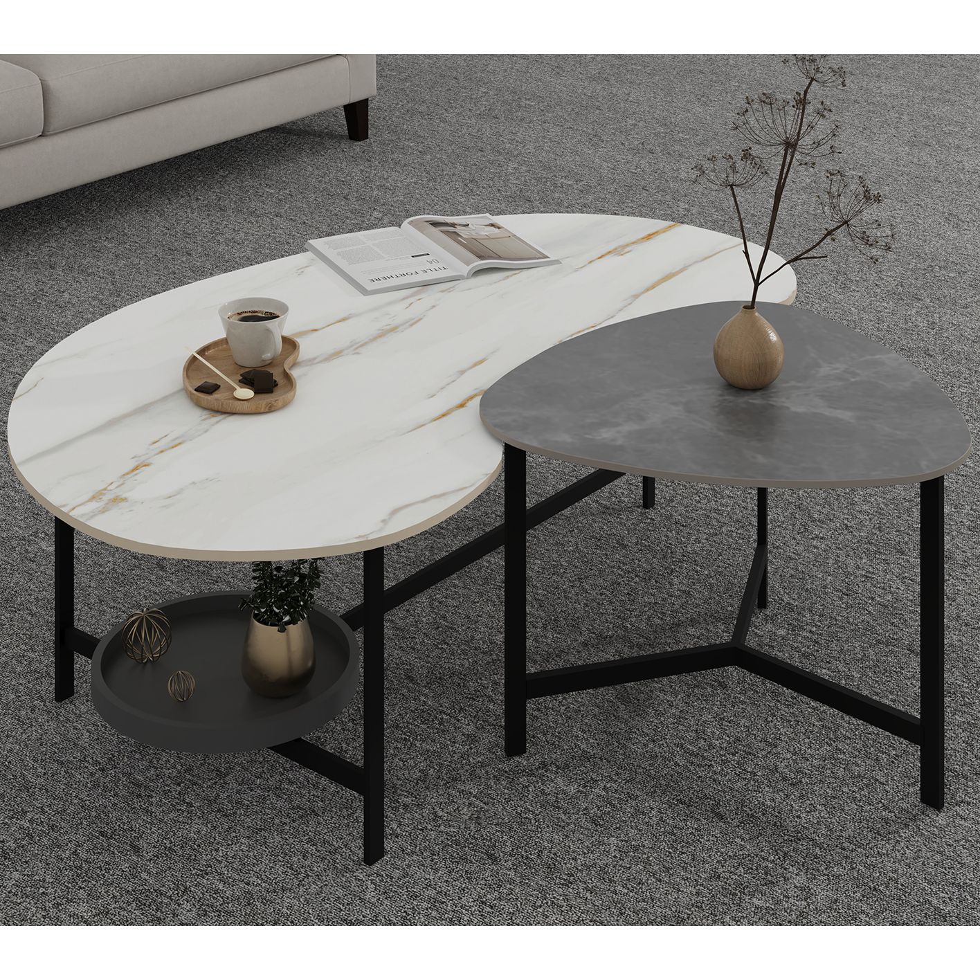 Слэб керамический StaroSlabs Agata Grey 3200х1600х12мм Matt