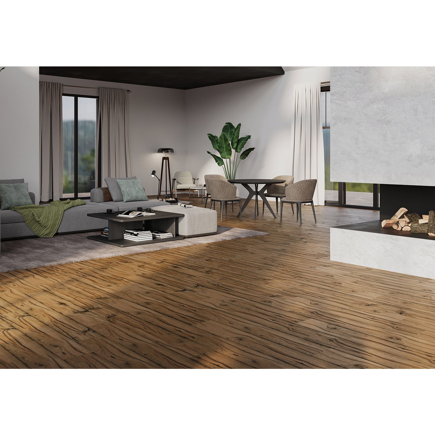 Керамогранит StaroWood (Старовуд) Sherwood Pekan carving 20x120 см, С0005659