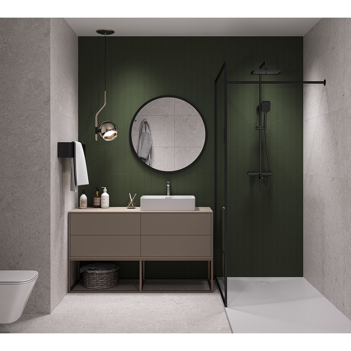 Керамическая плитка Staro (Старо) Smile Tile Fabia Dark Green 7.5x30 см