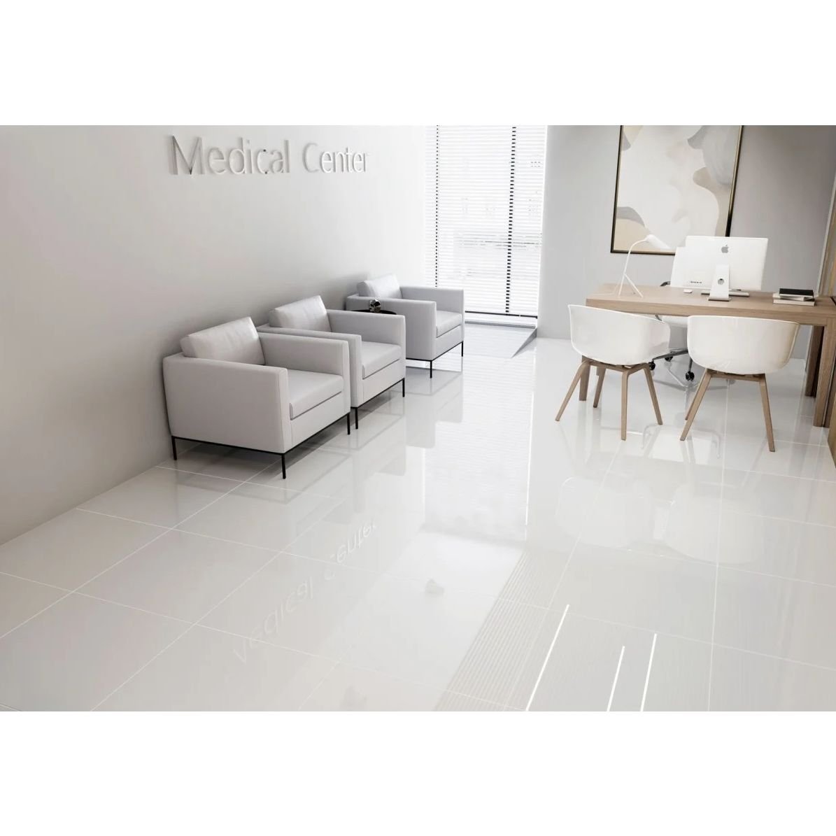 Керамогранит Staro (Старо) Mono Snow White Polished 60х60 см С0003913