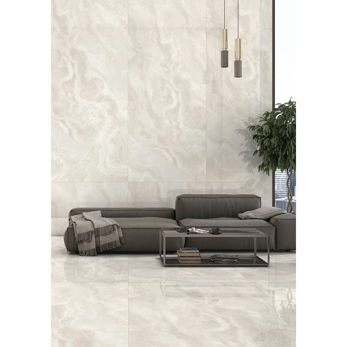 Керамогранит Staro (Старо) Onyx Bianco Soft Satin 120х280 см С0005680
