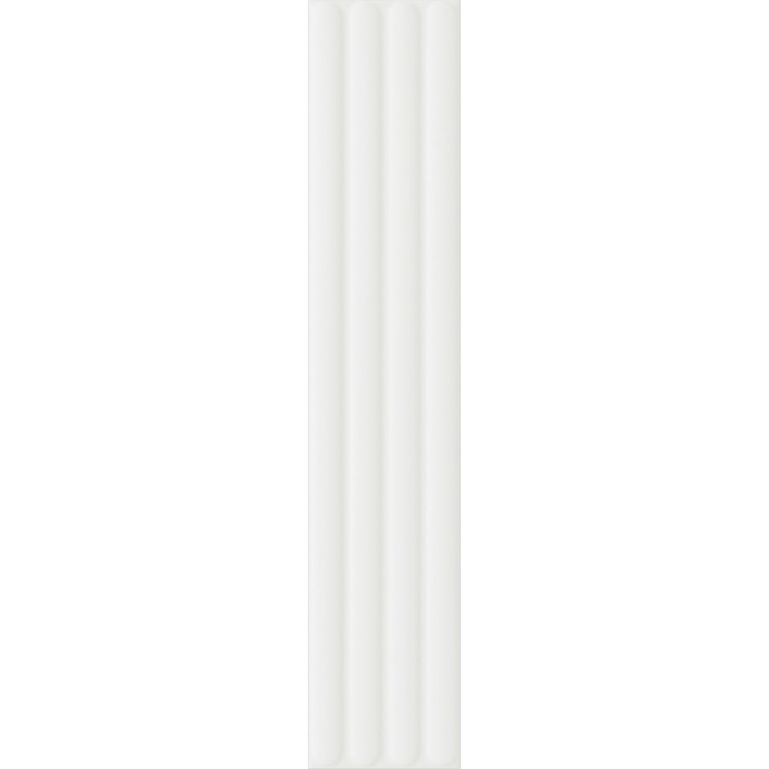 Керамическая плитка DNA Tiles (ДНА Тайлс) Plinto Out White Matt 10,7х54,2 см (78803302)