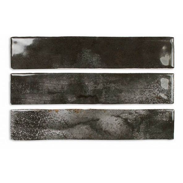 Настенная плитка DNA Tiles (ДНА Тайлс) Enamel Charcoal 5x25 см