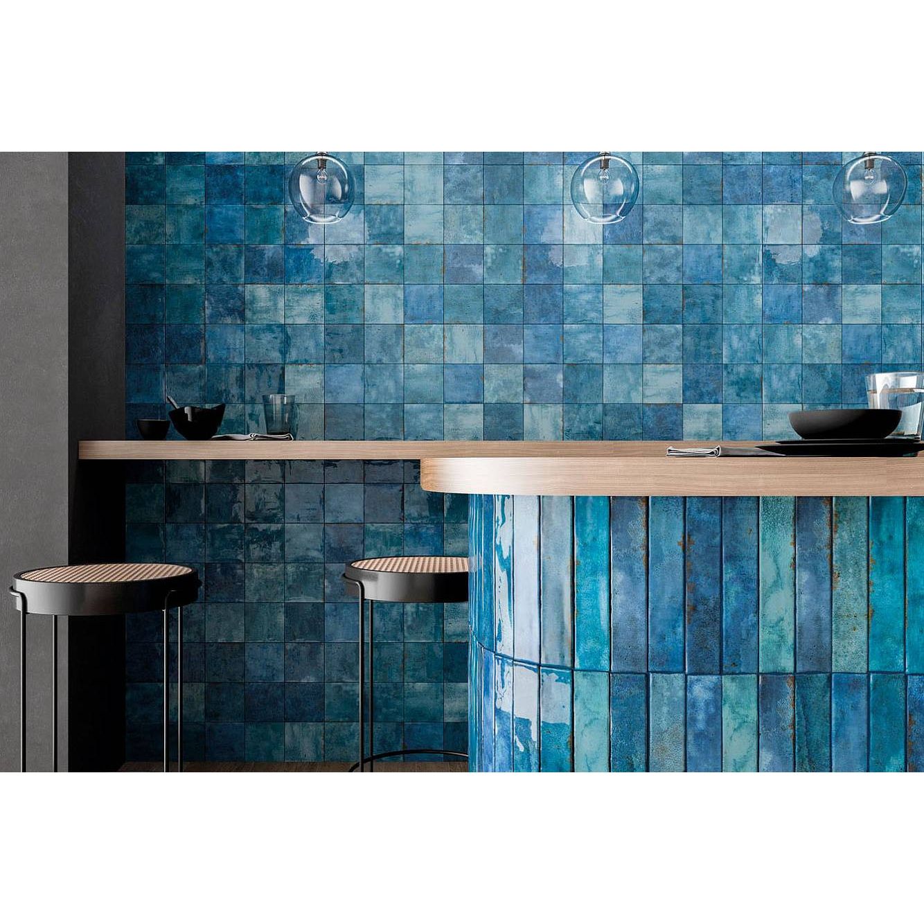 Настенная плитка DNA Tiles (ДНА Тайлс) Enamel Square Ocean 12.5x12.5 см