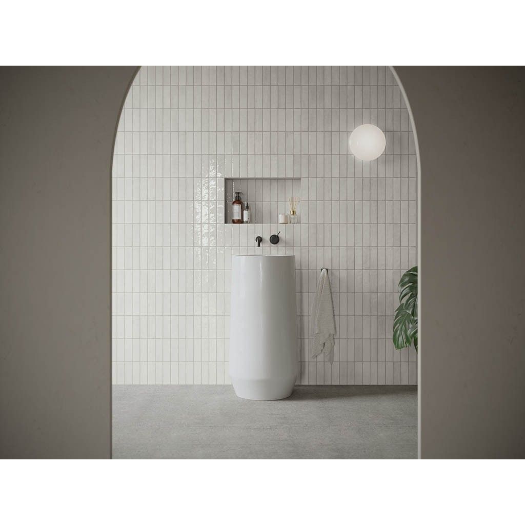 Керамическая плитка DNA Tiles (ДНА Тайлс) Calema White Gloss 5.2x16 см, 136305