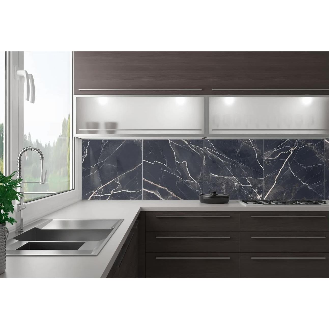 Керамогранит Imola Calacatta Black 60 RM 60x60 см