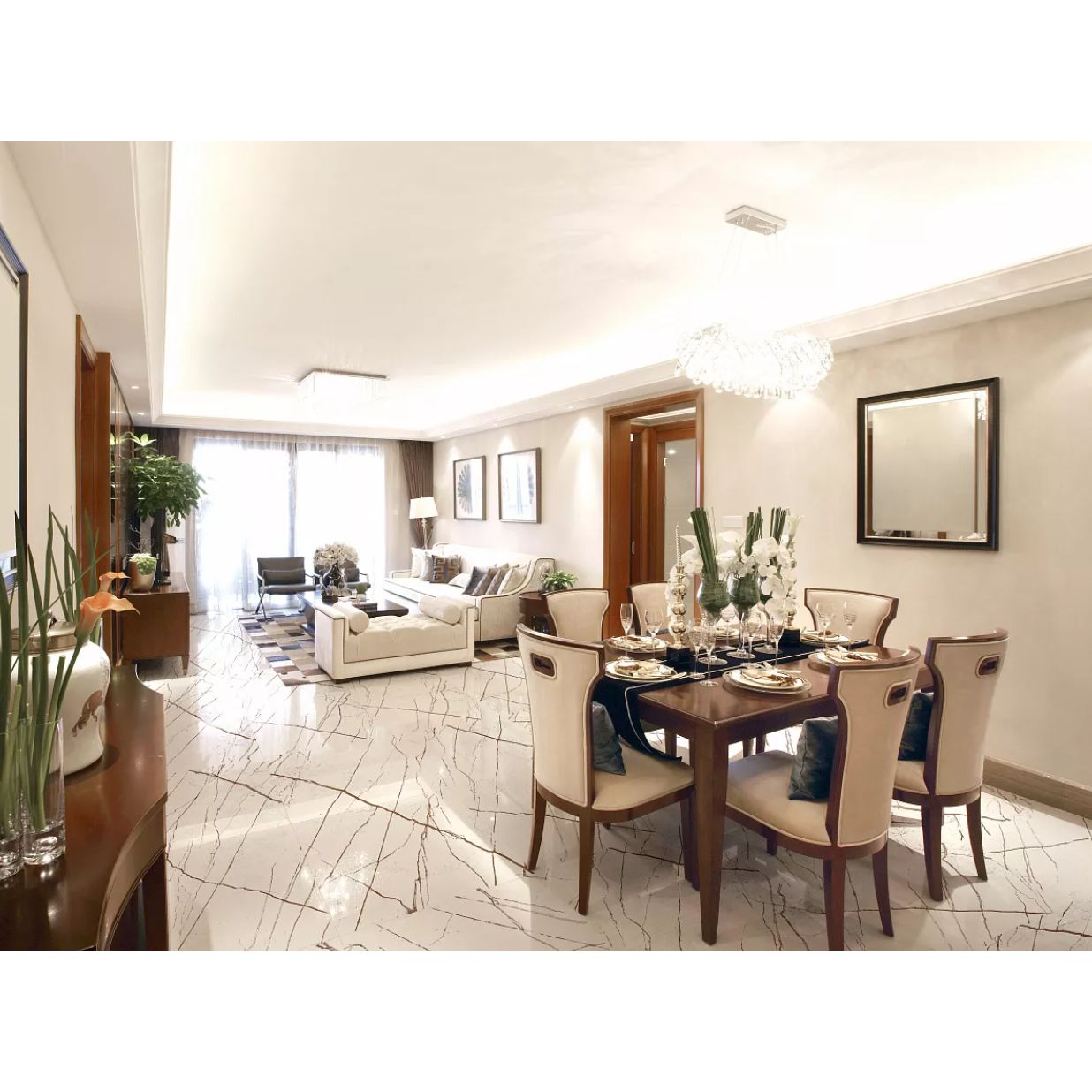 Керамогранит Идальго (Idalgo) Хоум Граните Сандра Белый 120x60 см LLR