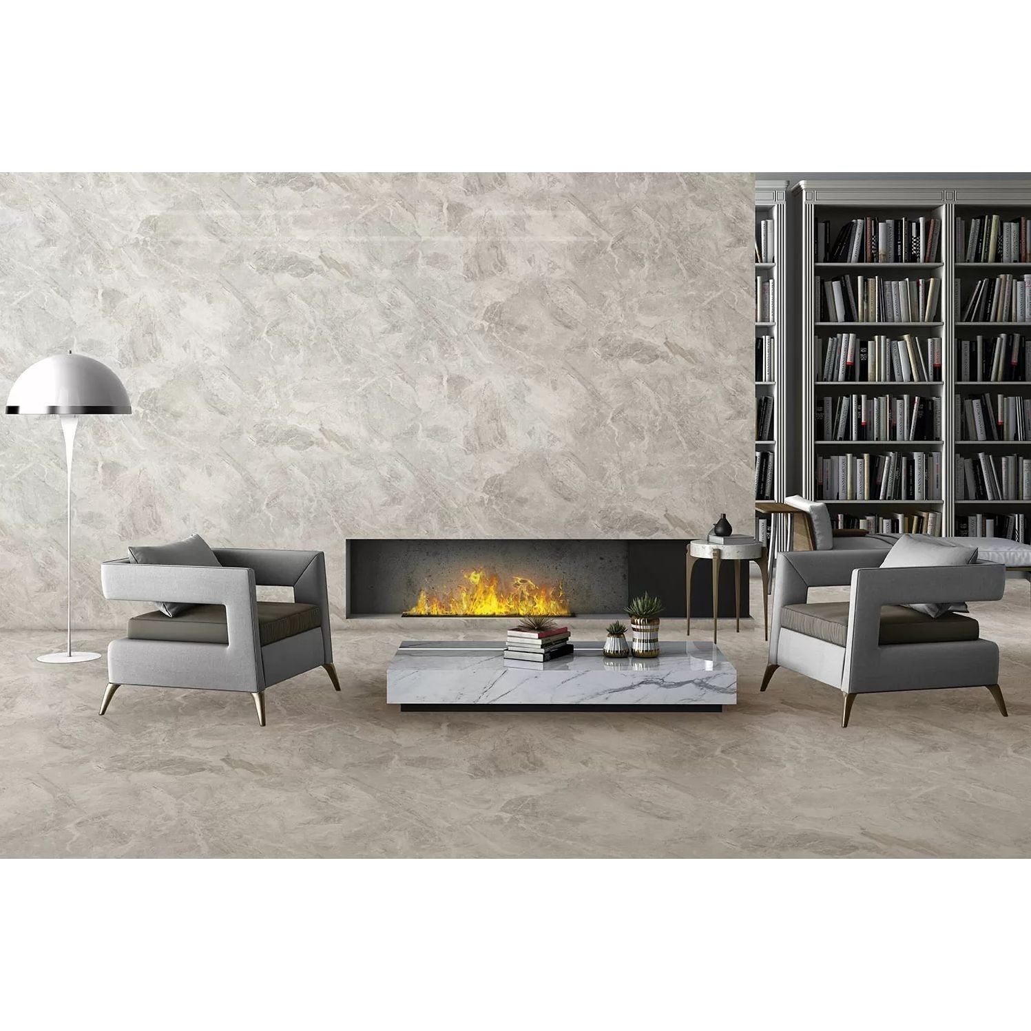 Керамогранит Gresant (Гресант) Coralstone Gris Infinia Matt+Carving It 60x120 см