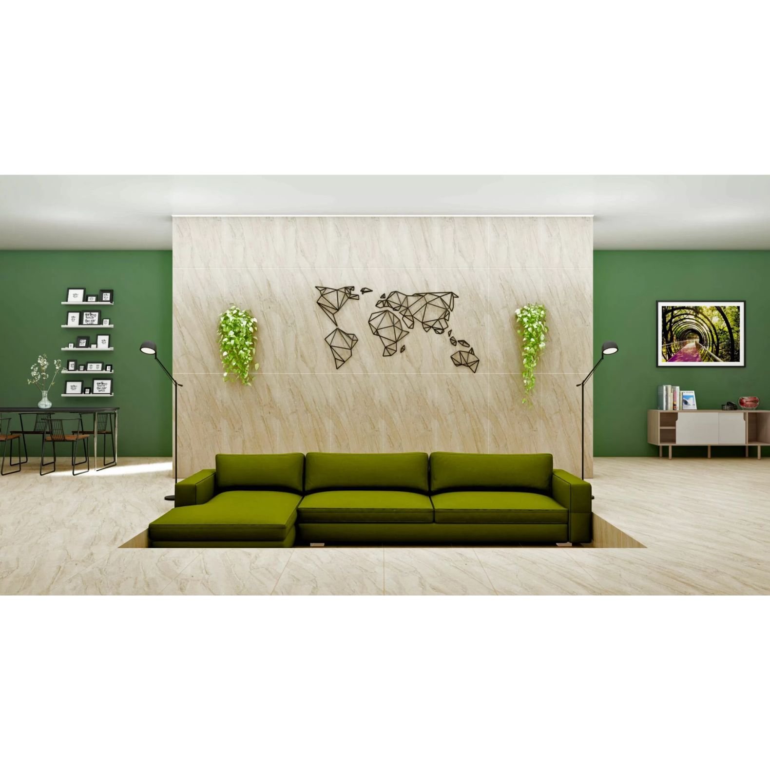 Керамогранит Gresant (Гресант) Roman Dyna Beige Glossy Endless R 60x120 см, глянцевый (ROL83981)