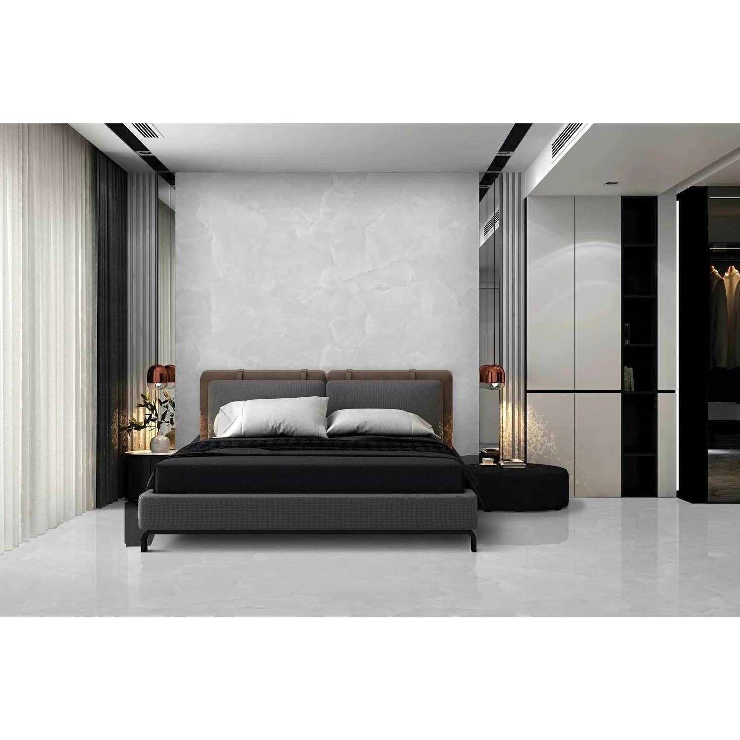 Керамогранит Gresant (Гресант) Rose Onyx Bianco Infinia Polished It 60x120 см