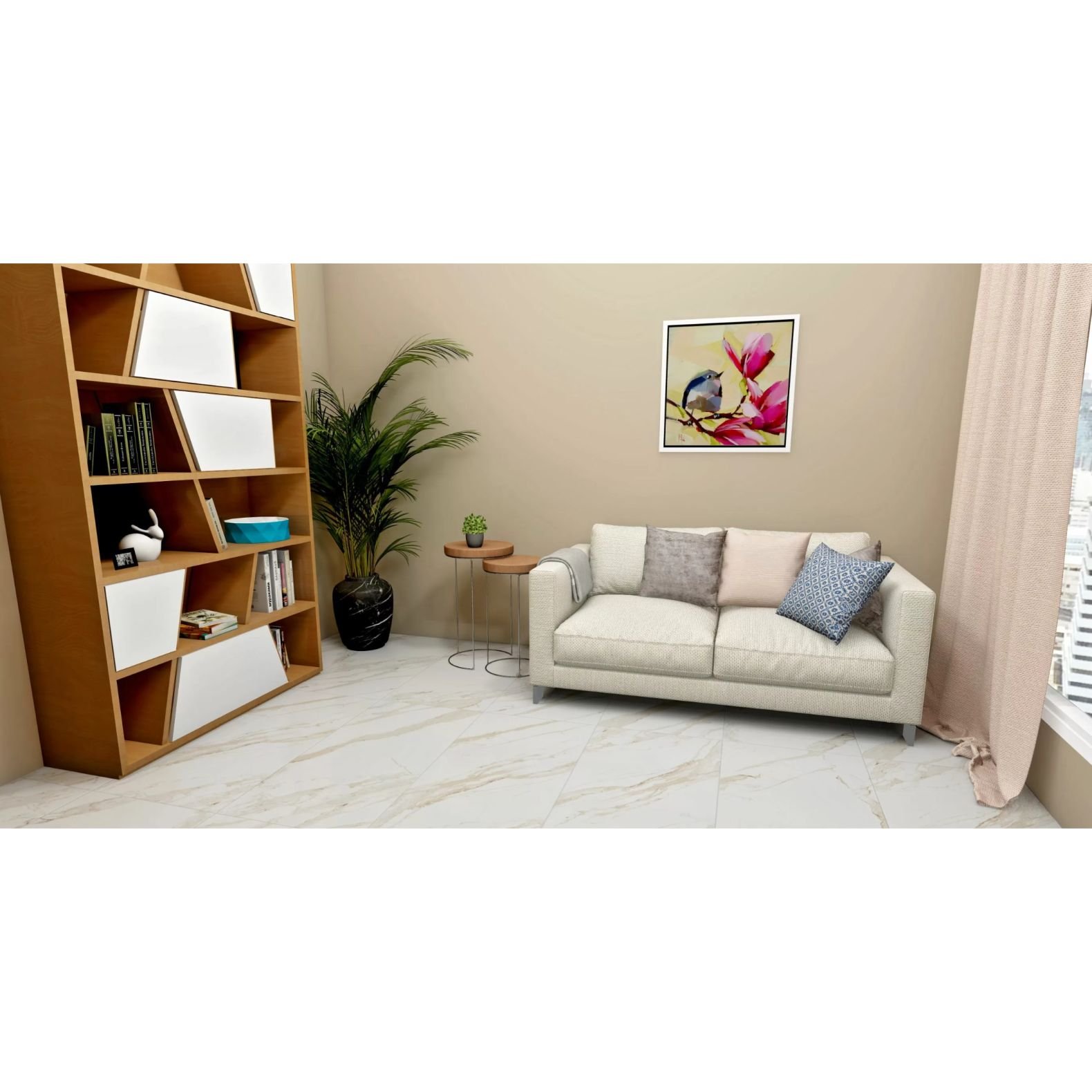 Керамогранит Gresant (Гресант) Statuario Carara Glossy R 60x120 см, глянцевый (ROL83952)