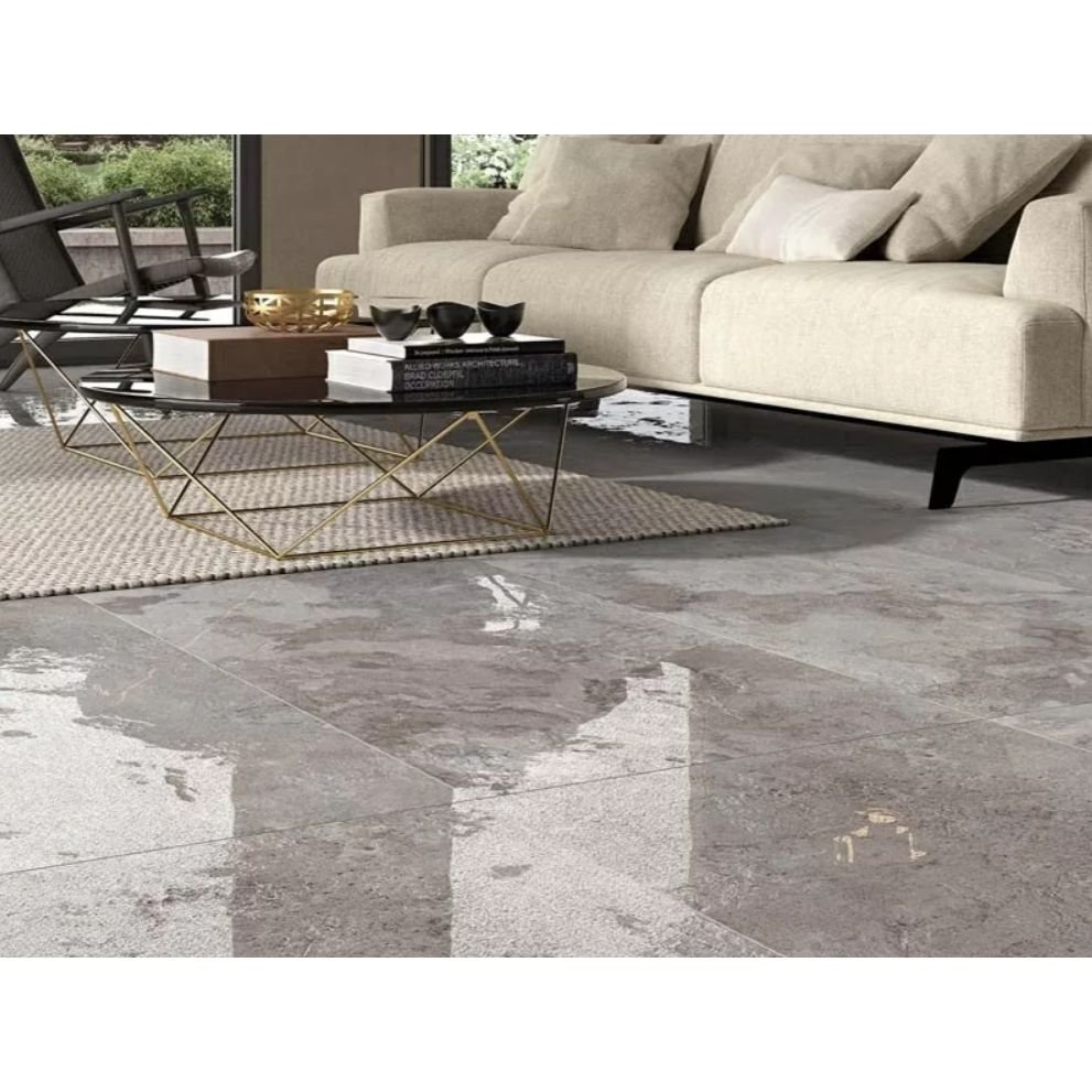 Керамогранит ABK Ceramiche (АБК Керамише) Alpes Raw Lead Lapp. Rett 60х120 см, лаппатированный (PF60000013)