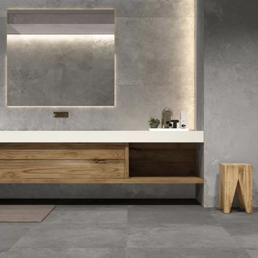 Керамогранит ABK Ceramiche (АБК Керамише) Alpes Wide Lead Ret 80х80 см (PF60000209)