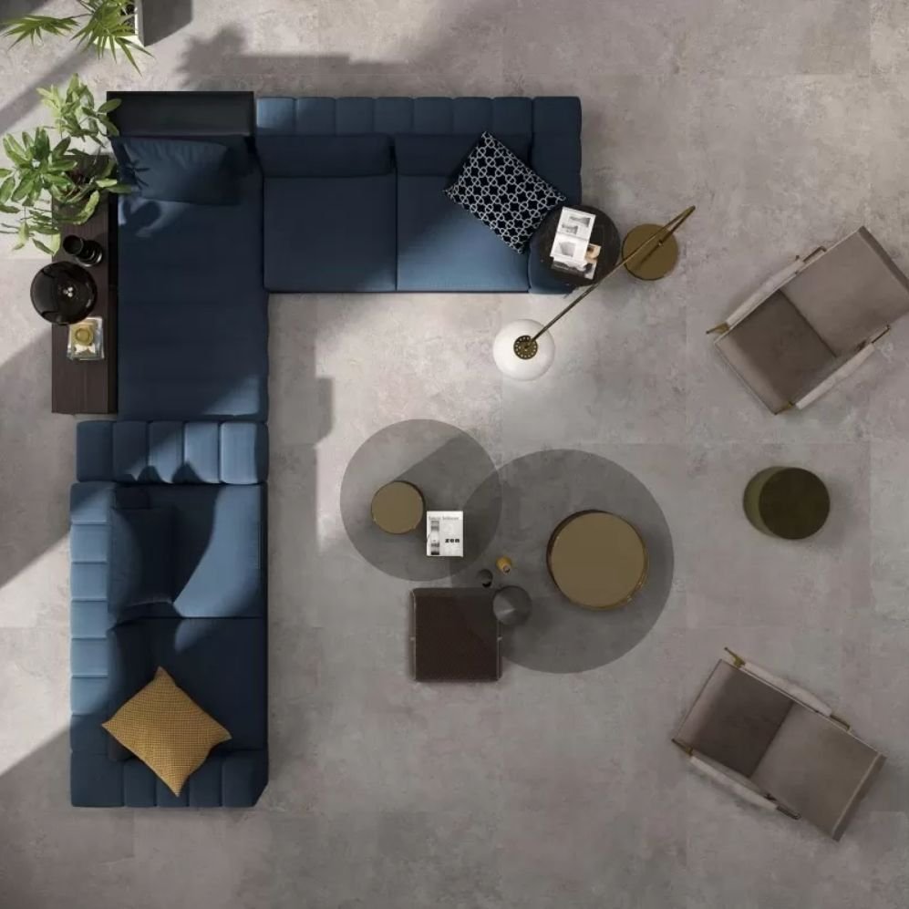 Керамогранит ABK Ceramiche (АБК Керамише) Alpes Wide Grey Ret 120х120 см (PF60000216)