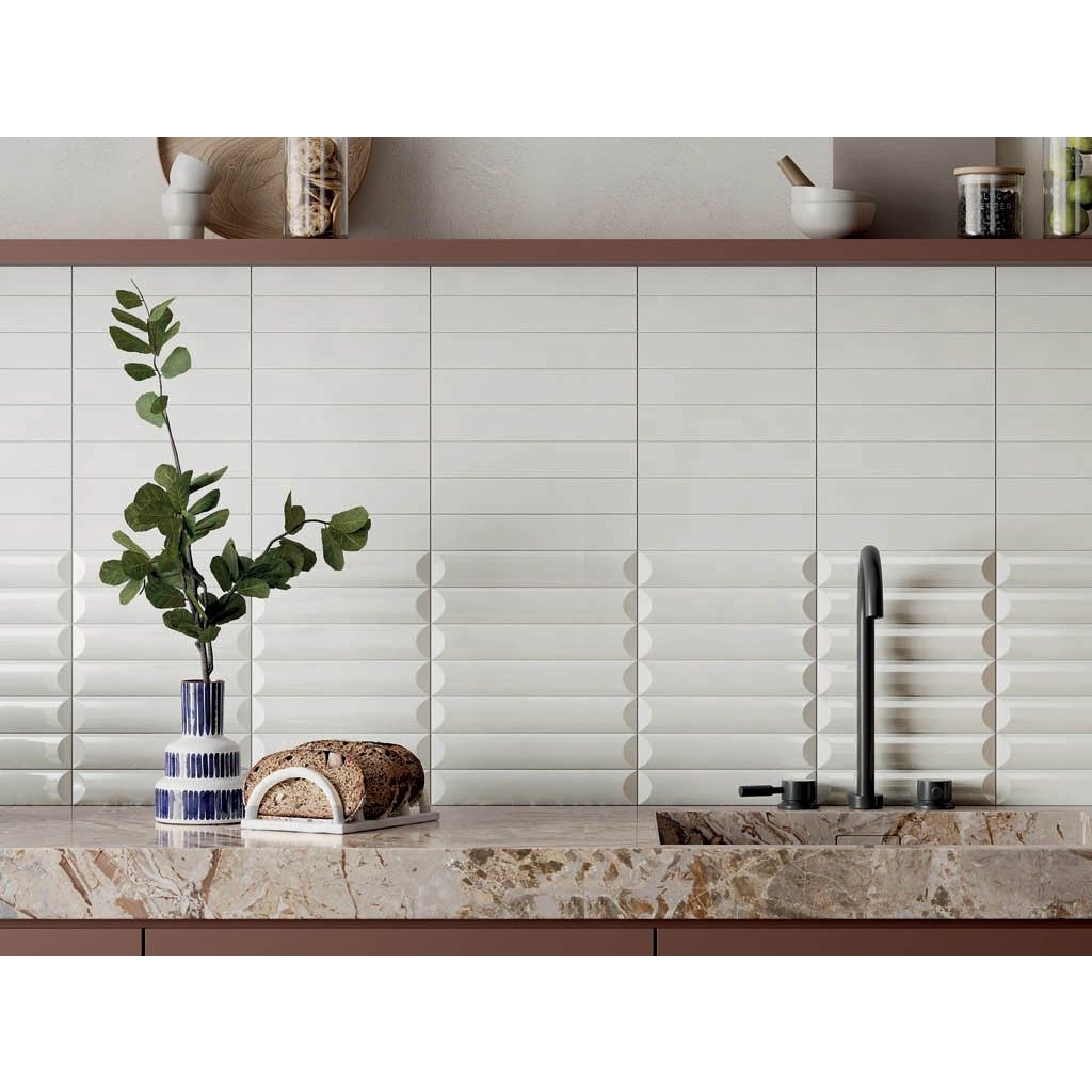 Керамическая плитка Ava Ceramica (Ава Керамика) UP White 5x25 см, 192061