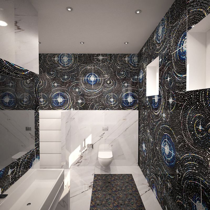 Мозайка Art and Natura (Арт Энд Натура) (Art&Natura) стеклянная 1,5х1,5 см Classic glass tyra 4 29,5х29,5 см