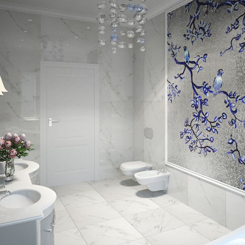 Мозайка Art and Natura (Арт Энд Натура) (Art&Natura) стеклянная 1,5х1,5 см Classic glass josie 29,5х29,5 см