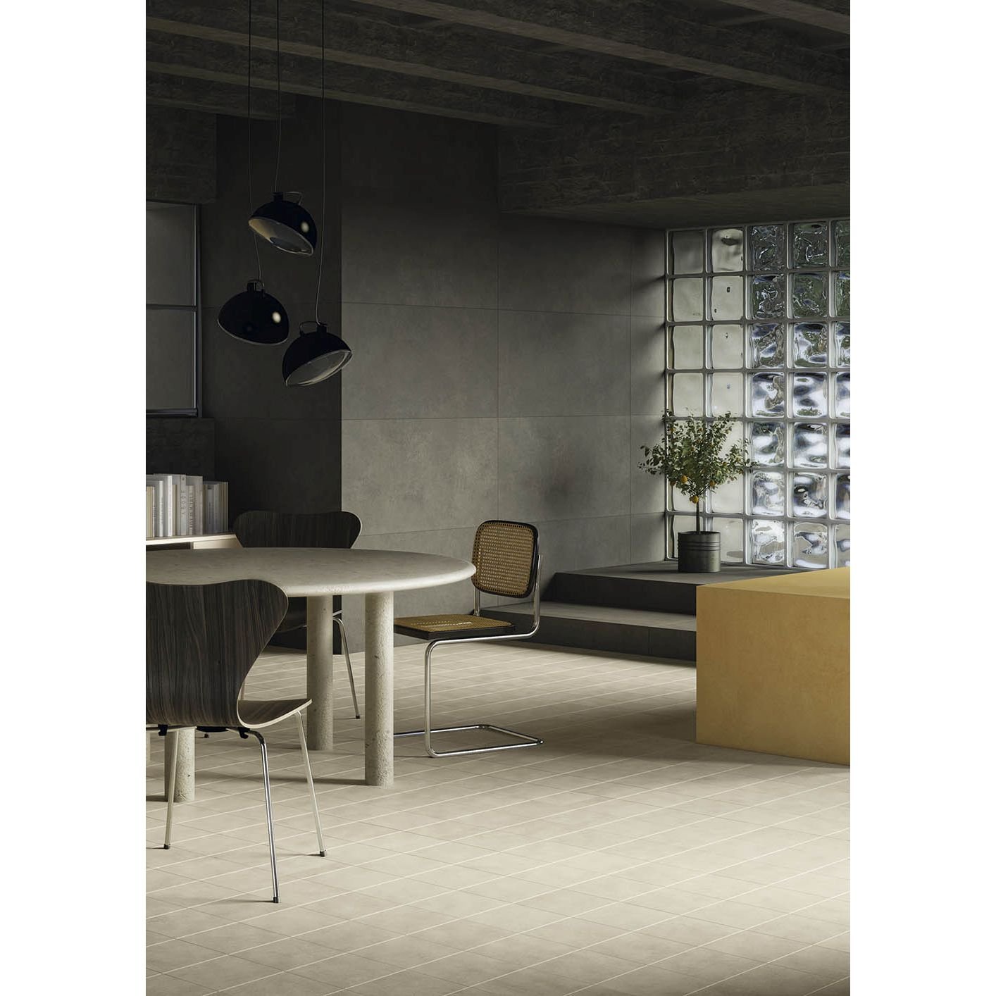 Керамогранит Art and Natura (Арт Энд Натура) Ceramica Moderno stucco graphite matt 60х120 см