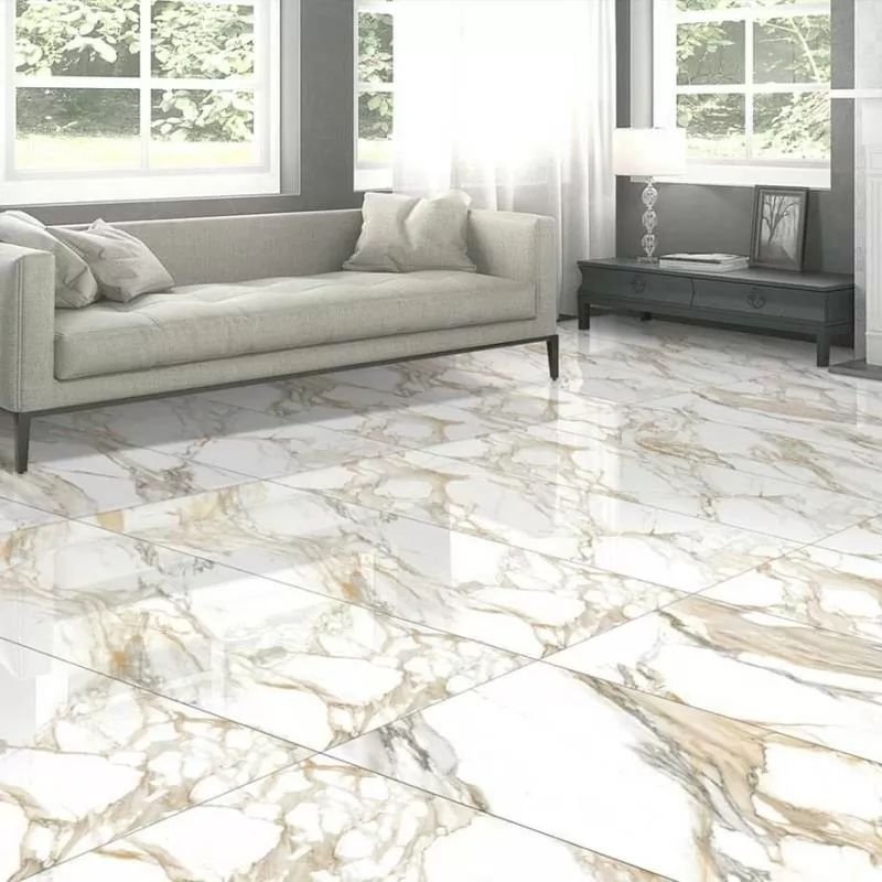 Керамогранит Art and Natura (Арт Энд Натура) Ceramica Marmo calacatta porto gold glossy 60х120 см, глянцевый