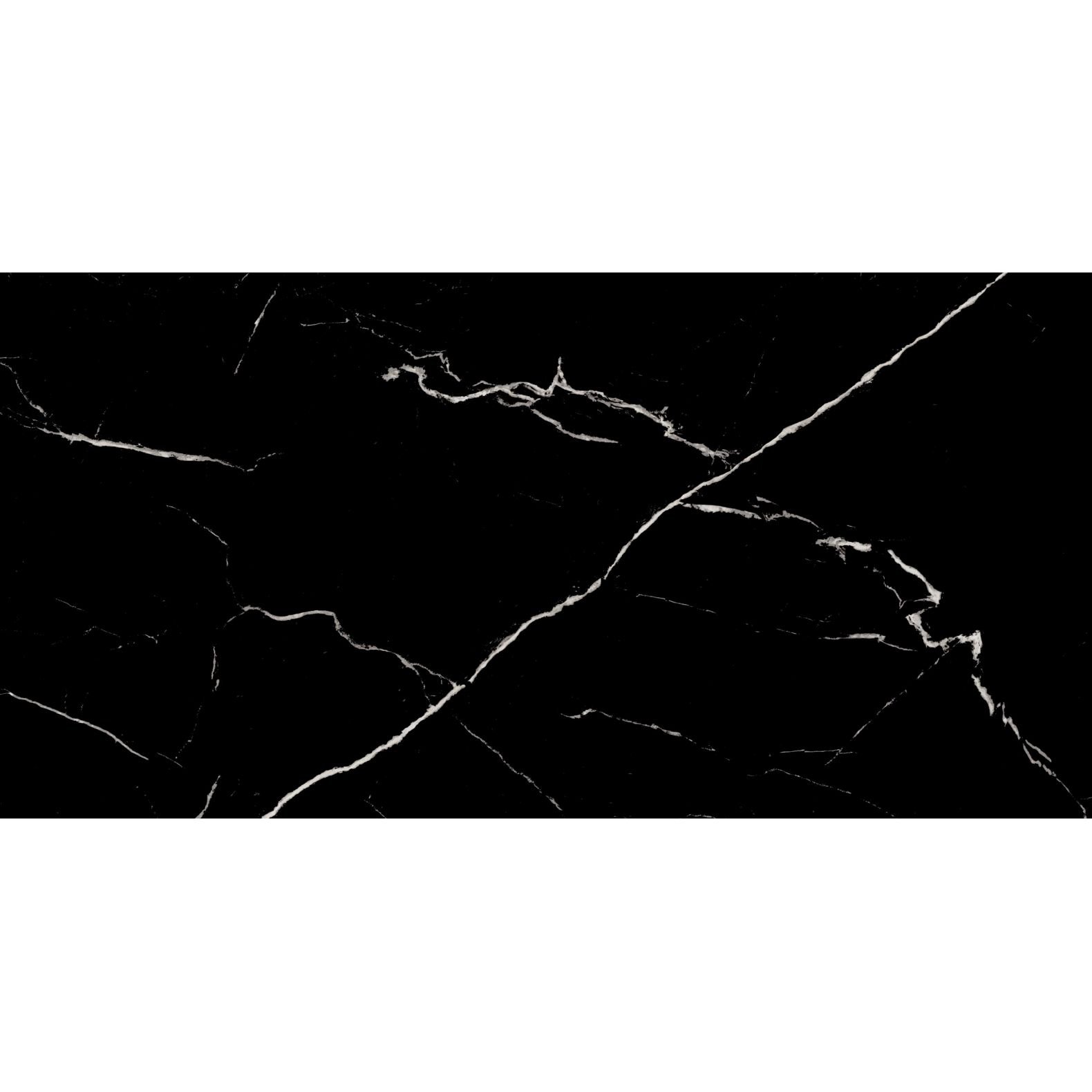 Керамогранит Art and Natura (Арт Энд Натура) Ceramica Marmo nero marquina glossy black panther 60х120 см, глянцевый