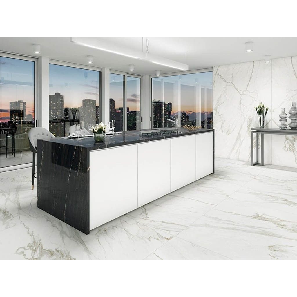 Керамогранит Ascale (Аскейл) Bookmatch Grassi White A Polished 160х320 см, ппп00064130