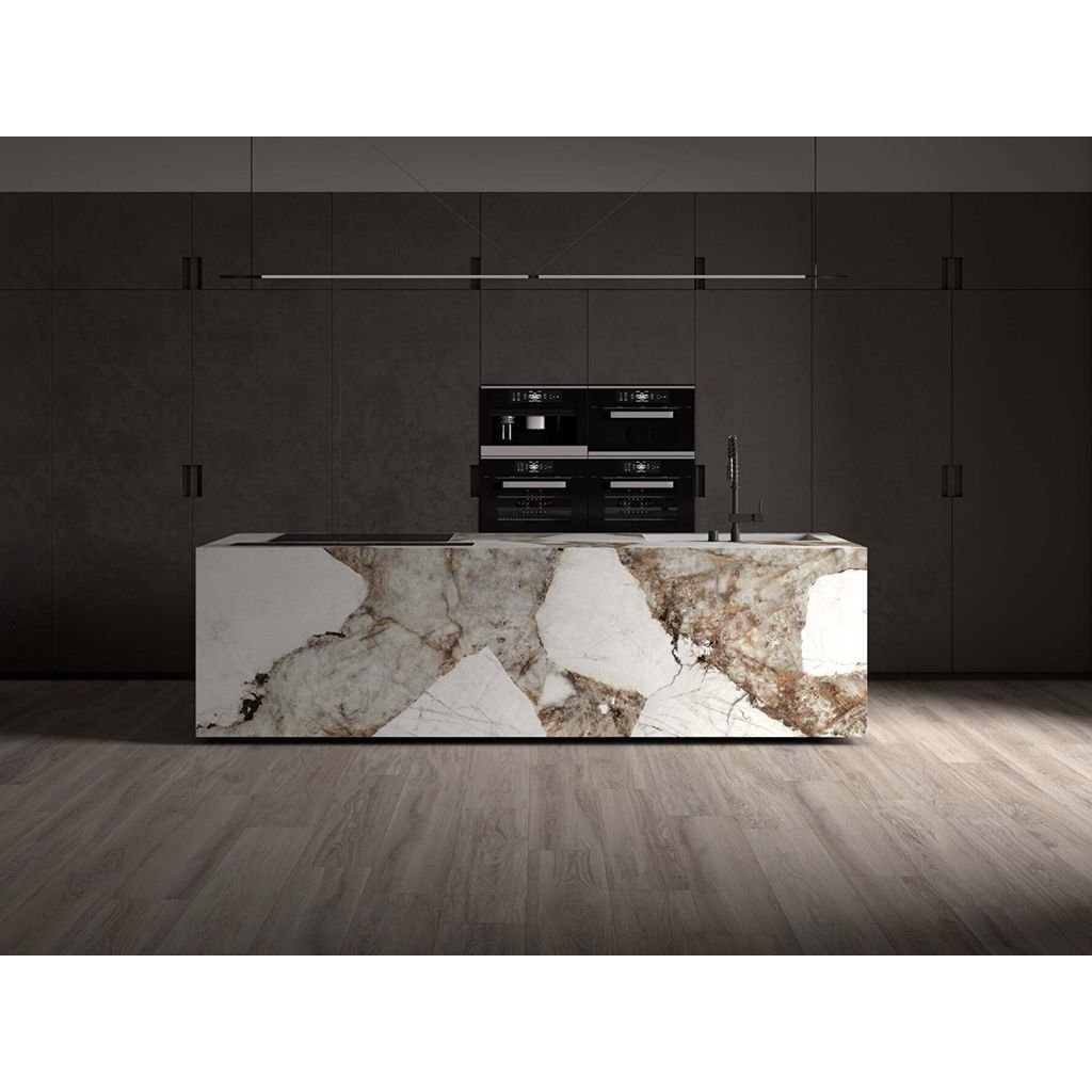 Керамогранит Ascale (Аскейл) Bookmatch Patagonia Gold B Soft матовый 160х320 см, ппп00078098