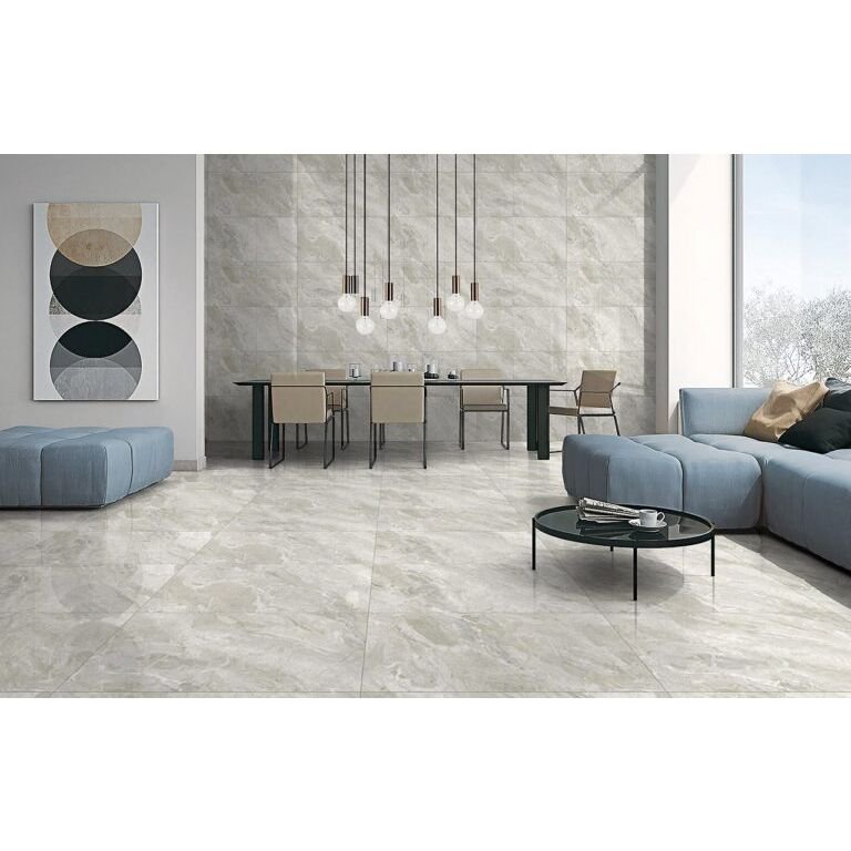 Керамогранит Mita Ceramic (Митасерамик) Alaska Mink Glossy Бежевый 60х120 см, глянцевый